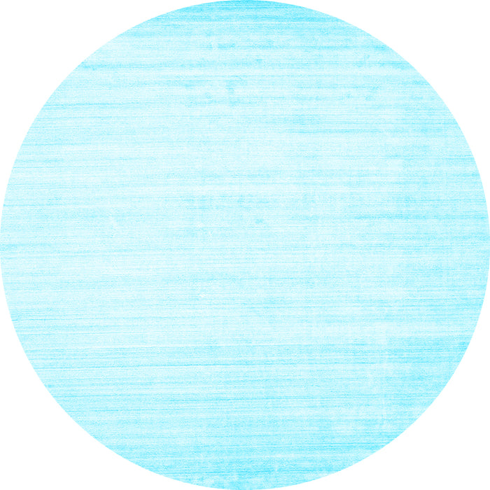 Round Abstract Light Blue Contemporary Rug, con994lblu