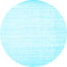 Round Abstract Light Blue Contemporary Rug, con994lblu