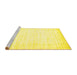 Sideview of Machine Washable Abstract Yellow Contemporary Rug, wshcon994yw