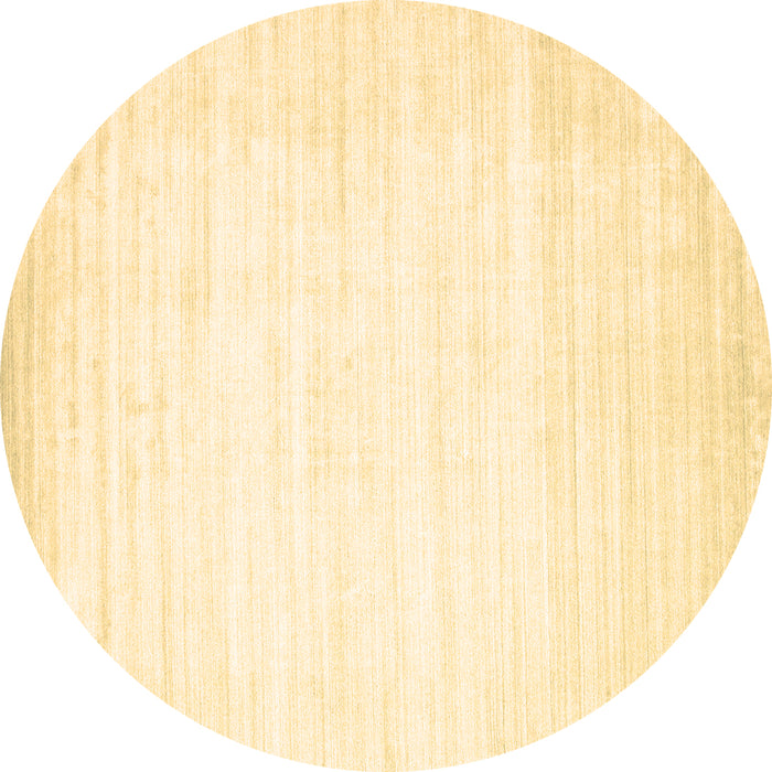 Round Abstract Brown Contemporary Rug, con994brn