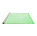 Sideview of Machine Washable Abstract Emerald Green Contemporary Area Rugs, wshcon994emgrn