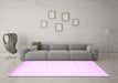 Machine Washable Abstract Pink Contemporary Rug in a Living Room, wshcon994pnk