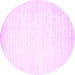 Round Abstract Pink Contemporary Rug, con994pnk