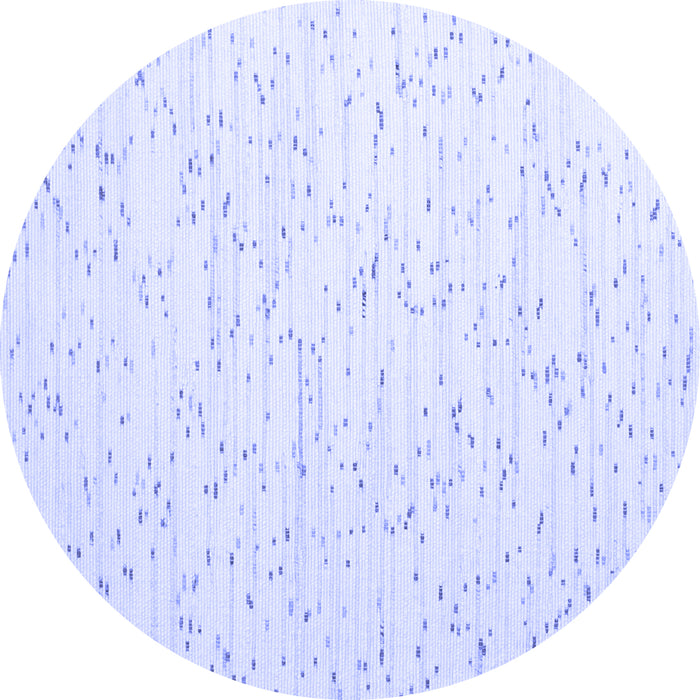 Round Machine Washable Solid Blue Modern Rug, wshcon995blu