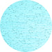 Round Machine Washable Solid Light Blue Modern Rug, wshcon995lblu