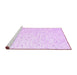 Sideview of Machine Washable Solid Purple Modern Area Rugs, wshcon995pur