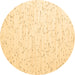 Round Solid Brown Modern Rug, con995brn