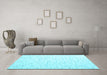Machine Washable Solid Light Blue Modern Rug in a Living Room, wshcon995lblu