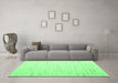 Machine Washable Solid Emerald Green Modern Area Rugs in a Living Room,, wshcon996emgrn