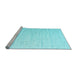 Sideview of Machine Washable Solid Light Blue Modern Rug, wshcon996lblu