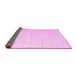 Sideview of Solid Pink Modern Rug, con996pnk