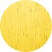 Round Solid Yellow Modern Rug, con996yw