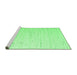 Sideview of Machine Washable Solid Emerald Green Modern Area Rugs, wshcon996emgrn