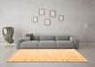Machine Washable Solid Orange Modern Area Rugs in a Living Room, wshcon996org