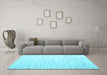 Machine Washable Solid Light Blue Modern Rug in a Living Room, wshcon996lblu