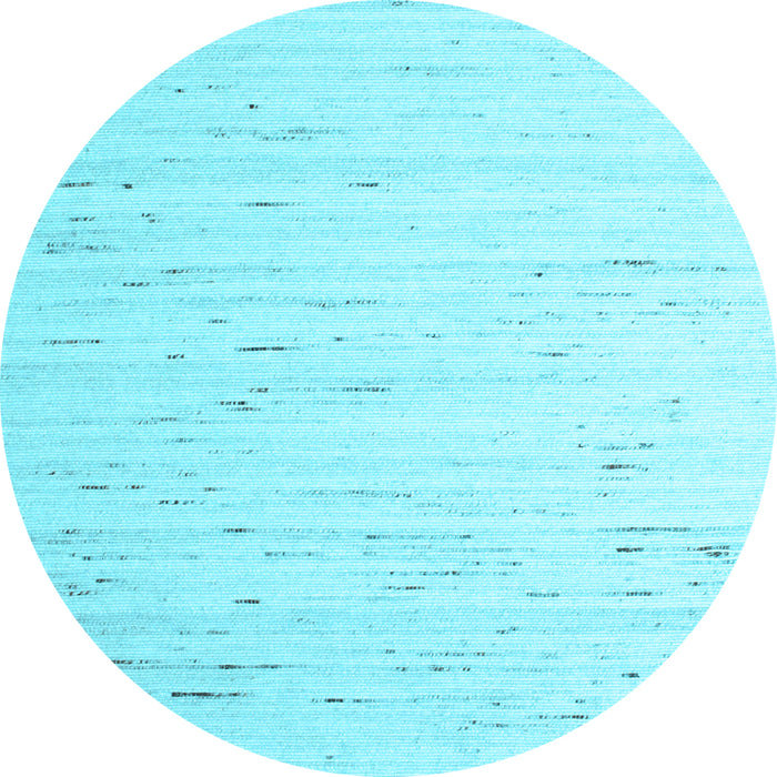 Round Machine Washable Solid Light Blue Modern Rug, wshcon996lblu