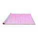 Sideview of Machine Washable Solid Pink Modern Rug, wshcon996pnk