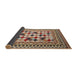 Thickness of Contemporary Chestnut Brown Modern Rug, con997