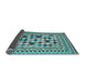 Sideview of Abstract Light Blue Contemporary Rug, con997lblu