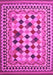 Machine Washable Abstract Pink Contemporary Rug, wshcon997pnk