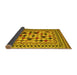 Sideview of Abstract Yellow Contemporary Rug, con997yw