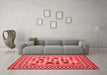 Contemporary Red Washable Rugs