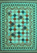 Machine Washable Abstract Turquoise Contemporary Area Rugs, wshcon997turq