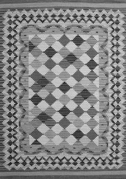 Abstract Gray Contemporary Rug, con997gry