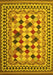 Machine Washable Abstract Yellow Contemporary Rug, wshcon997yw