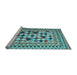 Sideview of Machine Washable Abstract Light Blue Contemporary Rug, wshcon997lblu