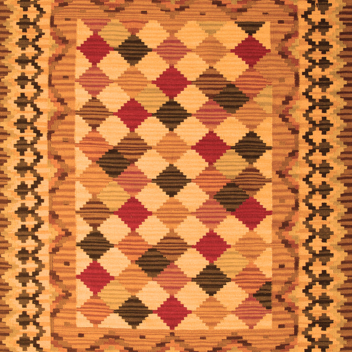 Abstract Orange Contemporary Rug, con997org