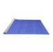 Sideview of Machine Washable Abstract Blue Contemporary Rug, wshcon998blu