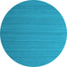 Round Abstract Light Blue Contemporary Rug, con998lblu