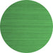 Round Abstract Emerald Green Contemporary Rug, con998emgrn