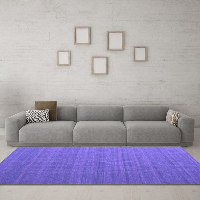 Machine Washable Abstract Purple Contemporary Area Rugs in a Living Room, wshcon998pur