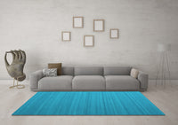 Machine Washable Abstract Light Blue Contemporary Rug, wshcon998lblu