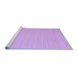Sideview of Machine Washable Abstract Blue Contemporary Rug, wshcon999blu