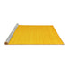 Sideview of Machine Washable Abstract Yellow Contemporary Rug, wshcon999yw