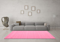 Machine Washable Abstract Pink Contemporary Rug, wshcon999pnk
