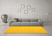 Machine Washable Abstract Yellow Contemporary Rug in a Living Room, wshcon999yw
