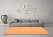Machine Washable Abstract Orange Contemporary Area Rugs in a Living Room, wshcon999org