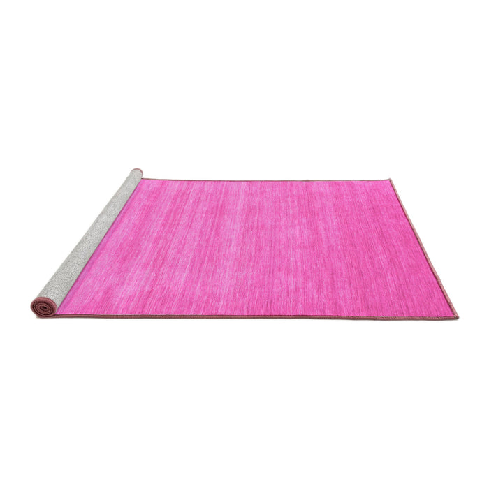 Sideview of Machine Washable Solid Pink Modern Rug, wshcon99pnk