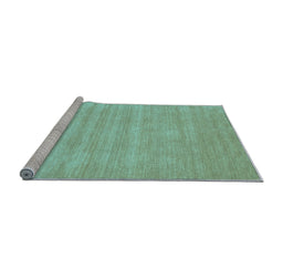 Sideview of Machine Washable Solid Light Blue Modern Rug, wshcon99lblu