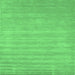 Square Machine Washable Solid Emerald Green Modern Area Rugs, wshcon99emgrn