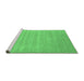 Sideview of Machine Washable Solid Emerald Green Modern Area Rugs, wshcon99emgrn
