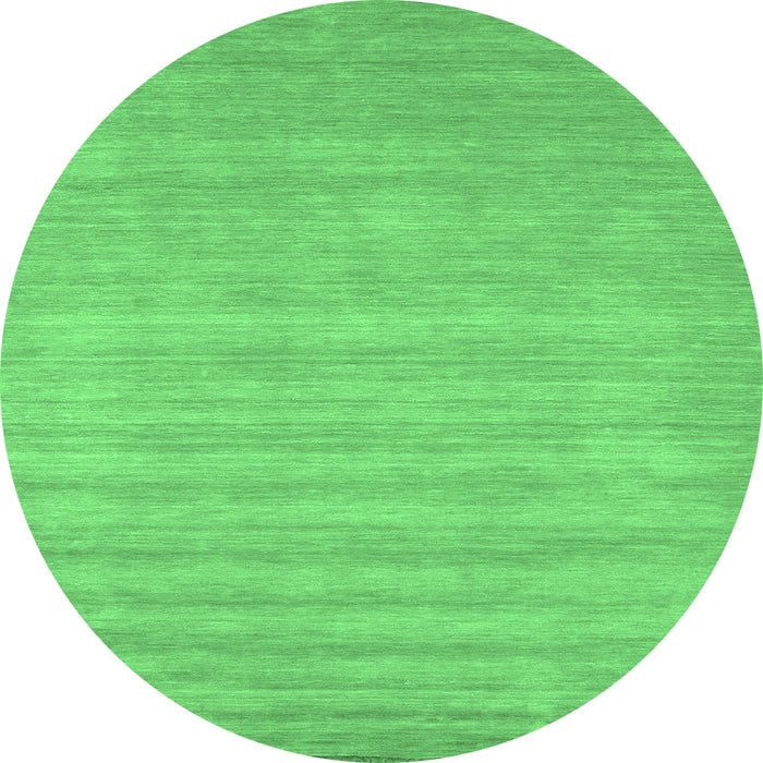 Round Solid Emerald Green Modern Rug, con99emgrn