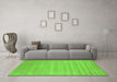 Machine Washable Solid Green Modern Area Rugs in a Living Room,, wshcon99grn