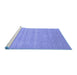 Sideview of Machine Washable Solid Blue Modern Rug, wshcon99blu