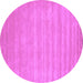 Round Machine Washable Solid Purple Modern Area Rugs, wshcon99pur