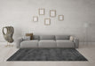 Machine Washable Abstract Gray Contemporary Rug in a Living Room,, wshcon9gry